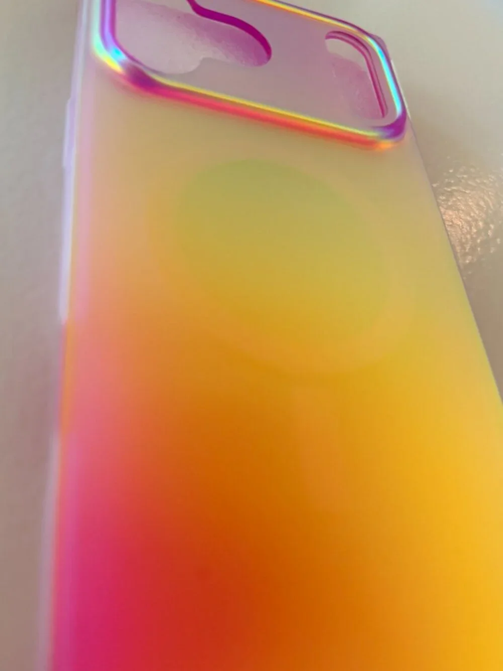 NEW FLAUNT Square iPhone 17 & 18 Pro Max Case - Magsafe Pink Iridescent Satin